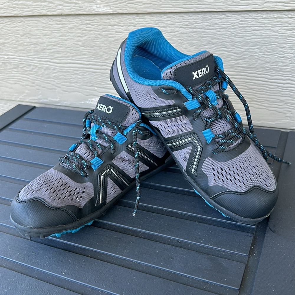 XERO SHOES Mesa Trail Womesns Size US 8.5 Blue Black Hiking Running Minimalist